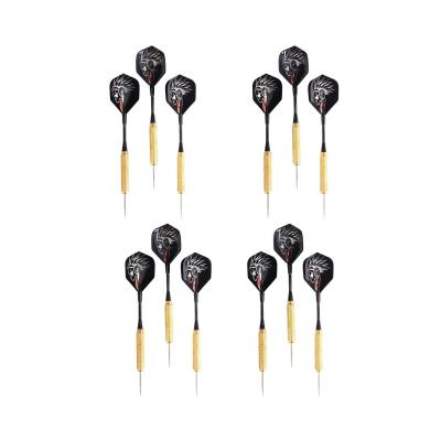 12 Adet 18 Gram Dart Oku Çelik Uç Pirinç Gövde Renkli Kanat Dart Oku Seti