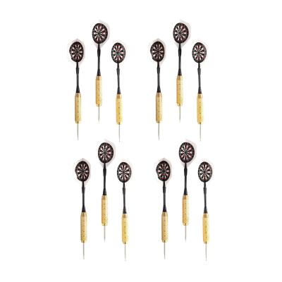 12 Adet 22 Gram Dart Oku Çelik Uç Pirinç Gövde Renkli Kanat Dart Oku Seti