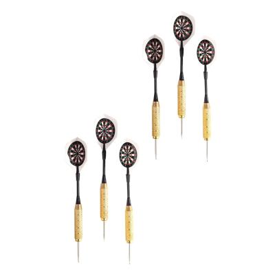 6 Adet 22 Gram Dart Oku Çelik Uç Pirinç Gövde Renkli Kanat Dart Oku Seti