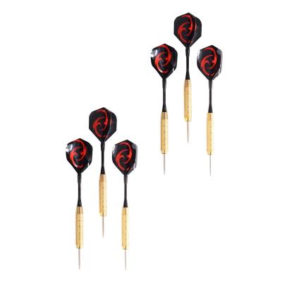 6 Adet 24 Gram Dart Oku Çelik Uç Pirinç Gövde Renkli Kanat Dart Oku Seti