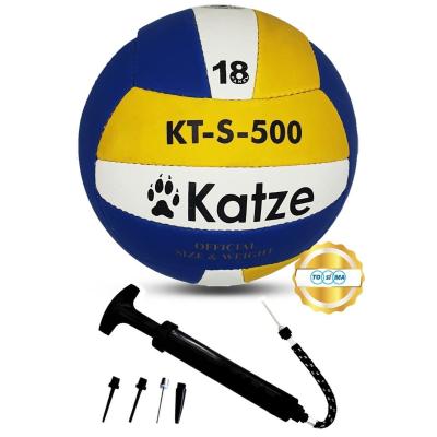 Katze KT-S-500 El Dikişli Voleybol Topu Profesyonel Soft Touch 5 Numara Pompa Hediyeli