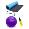 1 Cm Çift Taraflı Pilates Matı 65 Cm Anti-burst Pilates Topu Pilates Pompası Ve Direnç Lastiği Seti
