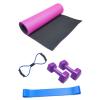 1 Cm Çift Taraflı Pilates Minderi Sekizgen Egzersiz Lastiği Ve Direnç Lastiği 1 Kg Çiftli Dambıl