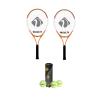 2 Adet Max Joys 23 İnç Çocuk Tenis Raketi + 2 Adet Tenis Çantası +  3 Adet Prof. Seviye Maç Topu