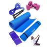 4 Parça Pilates Seti Pilates Minderi 1 Kg Dambıl Seti Direnç Lastiği Yoga Minderi Seti