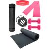 6 Parça Pilates & Fitness Seti – 6mm Pilates Minderi, Squat Bant, Atlama İpi, 2x1 Kg Dambıl