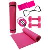 Egzersiz Seti Pilates Minderi Pilates Lastiği Atlama İpi 2 x 1 Kg Dambıl ve Sekizgen Lastik