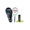 Flame 27 Inç Tek Parça L1 Grip Kort Tenis Raketi + Çantası + 3 Adet Tenis Maç Topu Seti