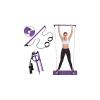 Gym Stick Egzersiz Çubuğu Sünger Kaplama Tutamaçlı Antrenman Pilates Çubuğu Mor
