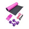 Pilates Seti 8mm Çift Taraflı Minder Pilates Lastiği Atlama Ipi Ve 1 Kg Dambıl Full Set
